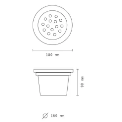 FARETTO LED WISDOM 15W 1350LM SEGNAPASSO CALPESTABILE INCASSO PER ESTERNI IP65