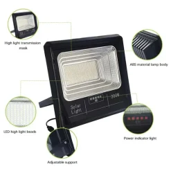 FARETTO LUCE SOLARE CON PANNELLO FOTOVOLTAICO 300 W IP65 IMPERMEABILE TELECOMANDO