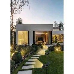 FARETTO PICCHETTO PANNELLO SOLARE 3WATT FARO CREPUSCOLARE LUCE 6500K 3000K SO-GD