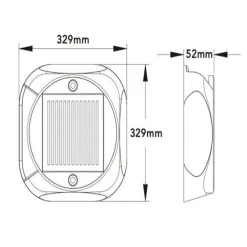 FARETTO SEGNAPASSO CON PANNELLO SOLARE 0.4W LUCE LED CALDA 3000K IP54 NERO ZQ-LJD-001