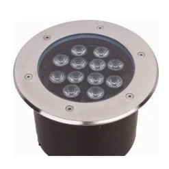 Faretto 12W 12 led incasso pavimento faro giardino bianco calpestabile IP68