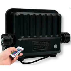 FARO A LED PROIETTORE CON PANNELLO SOLARE 40 W RGB CON TELECOMANDO ESTERNO IP65 SL-RGB-40W