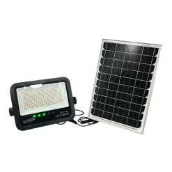 FARO A LED PROIETTORE CON PANNELLO SOLARE 80W RGB CON TELECOMANDO ESTERNO IP65 SL-RGB-80W