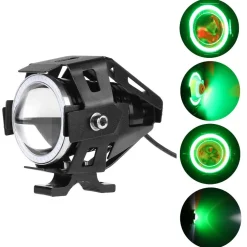 FARO ANTERIORE PER MOTO QUAD FARETTO CREE LED U 7 CON BORDO CORNICE COLORATA