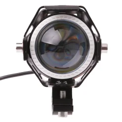 FARO ANTERIORE PER MOTO QUAD FARETTO CREE LED U 7 CON BORDO CORNICE COLORATA