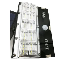 FARO FARETTO 50 LED SENSORE MOVIMENTO E PANNELLO SOLARE RICARICABILE LUCE BIANCA