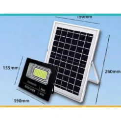 FARO FARETTO LED PANNELLO SOLARE FOTOVOLTAICO IP67 60 W CON TELECOMANDO LED-8192