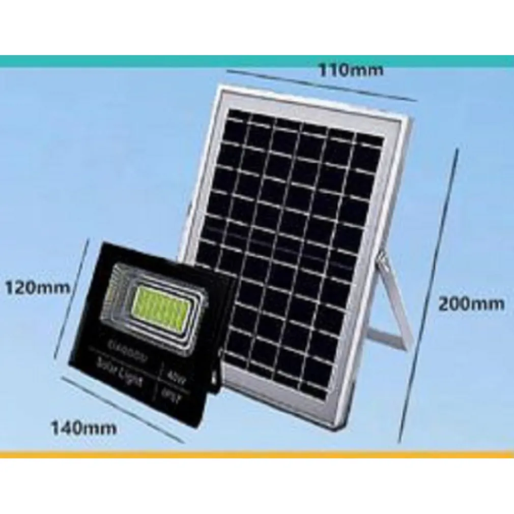FARO FARETTO LED PANNELLO SOLARE FOTOVOLTAICO IP67 40 W CON TELECOMANDO LED-8191