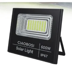 FARO FARETTO LED RICARICA SOLARE CON CREPUSCOLARE 600W CON TELECOMANDO LED-8547