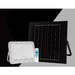 FARO FARETTO PANNELLO SOLARE 200 W LUCE FREDDA 6500K IP65 TELECOMANDO S12A-200W