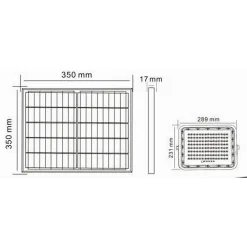 FARO FARETTO PANNELLO SOLARE 200 W LUCE FREDDA 6500K IP65 TELECOMANDO S12A-200W