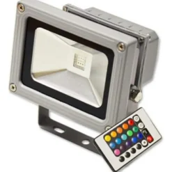 FARO FARETTO RGB LED 10W MULTICOLOR COLORI TENUTA STAGNA USO ESTERNO TELECOMANDO