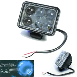 FARO LAMPADA SUPPLEMENTARE PROFONDITA' 12V 6 LED LUCE BIANCA 18W MOTO SCOOTER