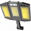 FARO LAMPIONE A LED COB CON PANNELLO SOLARE FOTOVOLTAICO SENSORE MOVIMENTO 30W