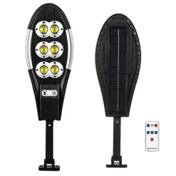 FARO LAMPIONE STRADALE PANNELLO SOLARE CON SENSORE TELECOMANDO 150LED COB ART.06
