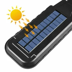 FARO LAMPIONE STRADALE PANNELLO SOLARE FOTOVOLTAICO SENSORE 10 WATT COB TX-9328