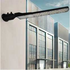 FARO LAMPIONE STRADALE ULTRA SLIM A LED 100 W INCLINABILE 90° LUCE 6500K IP65 RA-100W