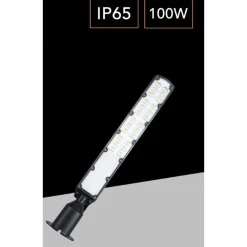 FARO LAMPIONE STRADALE ULTRA SLIM A LED 100 W INCLINABILE 90° LUCE 6500K IP65 RA-100W