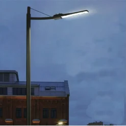 FARO LAMPIONE STRADALE ULTRA SLIM A LED 100 W INCLINABILE 90° LUCE 6500K IP65 RA-100W