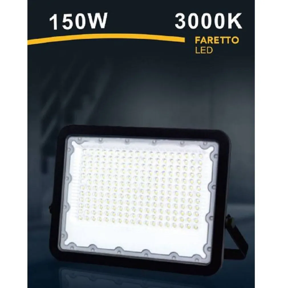 FARO LED 150 WATT PROIETTORE ESTERNO IP65 NERO LUCE 3000K 6500K 4000K FS150W-N