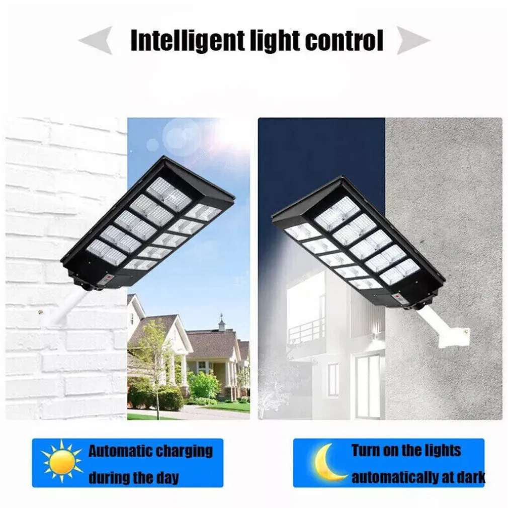 FARO LED LAMPIONE STRADALE CON PANNELLO SOLARE 1000 W CREPUSCOLARE CON STAFFA