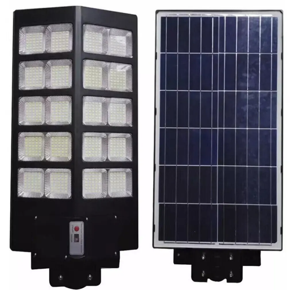 FARO LED LAMPIONE STRADALE CON PANNELLO SOLARE 1000 W CREPUSCOLARE CON STAFFA