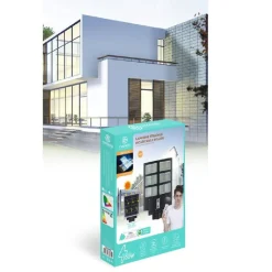 FARO LED LAMPIONE STRADALE 700W PANNELLO SOLARE SENSORE CREPUSCOLARE IP67 LED-8470