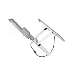 FARO LED LAMPIONE STRADALE 100W LUCE FREDDA CON PANNELLO SOLARE E STAFFA FB6100