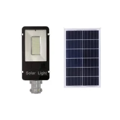 FARO LED LAMPIONE STRADALE 100W LUCE FREDDA CON PANNELLO SOLARE E STAFFA FB6100