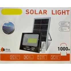 FARO LED LUCE CON PANNELLO SOLARE DA 1000 WATT IP66 WATERPROOF TELECOMANDO WIRELESS