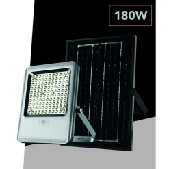 FARO LED PROIETTORE DA ESTERNO 180W CON PANNELO SOLARE LUCE FREDDA 7000K SL-801-200-7000K