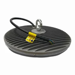 FARO LED SLIM INDUSTRIALE 200W UFO LAMPADA RIFLETTORE IP65 LUCE FREDDA HE02-200W