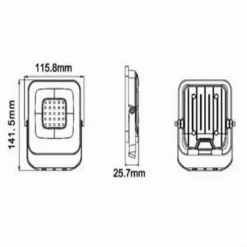 FARO LED ULTRA SLIM 20 W ESTERNO IP65 ORIENTABILE LUCE 6500K 3000K 4000K JR-20W