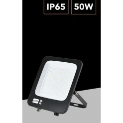 FARO LED ULTRA SLIM 50 W ESTERNO IP65 ORIENTABILE LUCE 6500K 4000K 3000K JR-50W