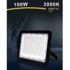 FARO LED 100W FARETTO ULTRA SLIM ESTERNO NERO IP65 LUCE 6500K 4000K 3000K FS100W-N