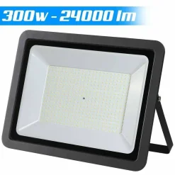 FARO LED 300W LUCE ALTA LUMINOSITA FARETTO ESTERNO SLIM BIANCO FREDDO 6000K