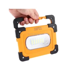 FARO LUCE A LED SPOTLIGHT RICARICABILE CON PANNELLO SOLARE PORTATILE 30W 1500LMN