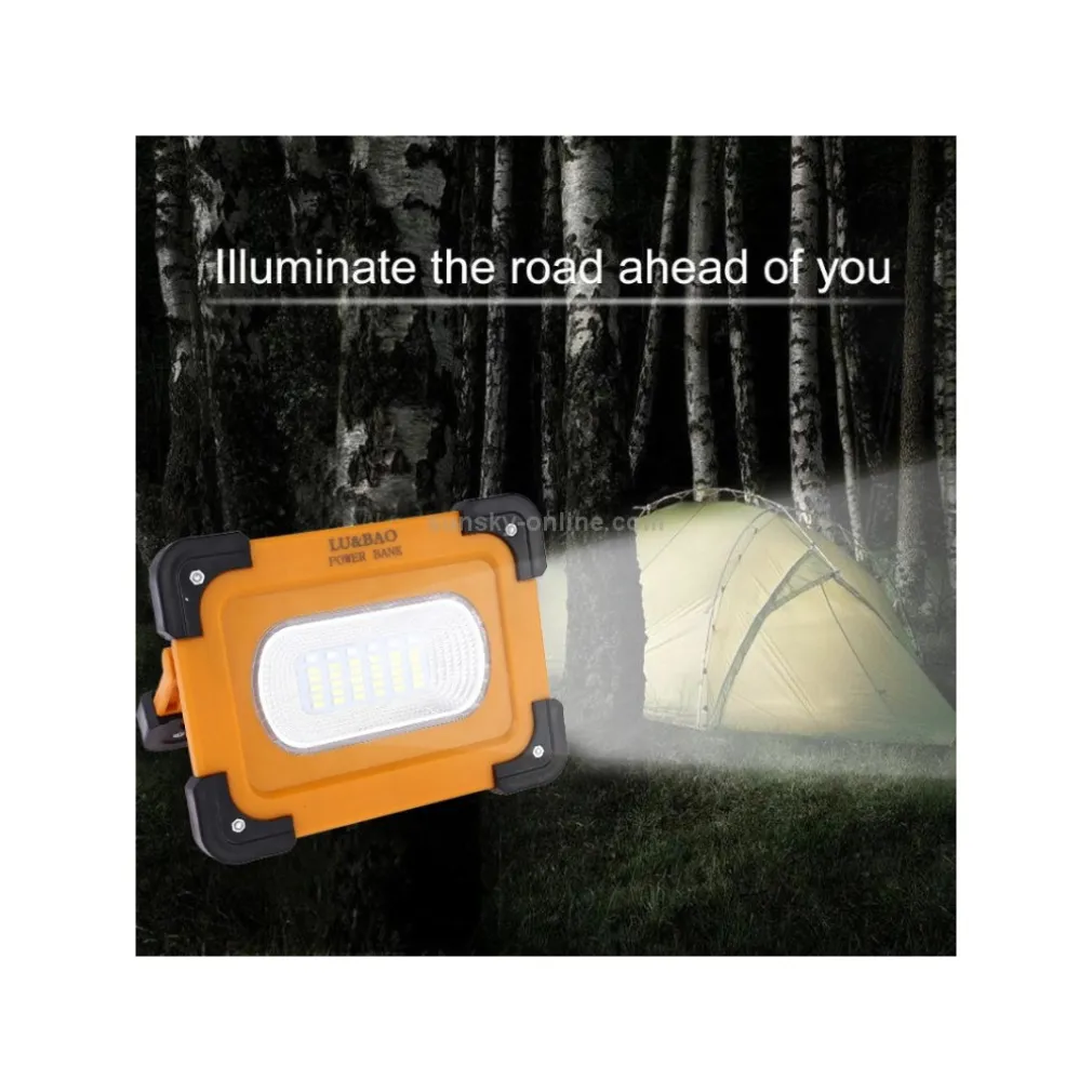 FARO LUCE A LED SPOTLIGHT RICARICABILE CON PANNELLO SOLARE PORTATILE 30W 1500LMN