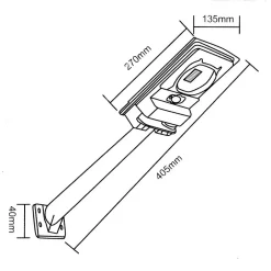 FARO LUCE SOLARE LED 54LED 15W IP65 SENSORE CREPUSCOLARE STAFFA MURO IMPERMEABILE