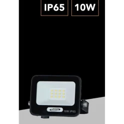 FARO PROIETTORE SMD LED FLOODLIGHT 10 W SLIM IP65 NERO LUCE 3000K 4000K 6500K EK05-10W-N