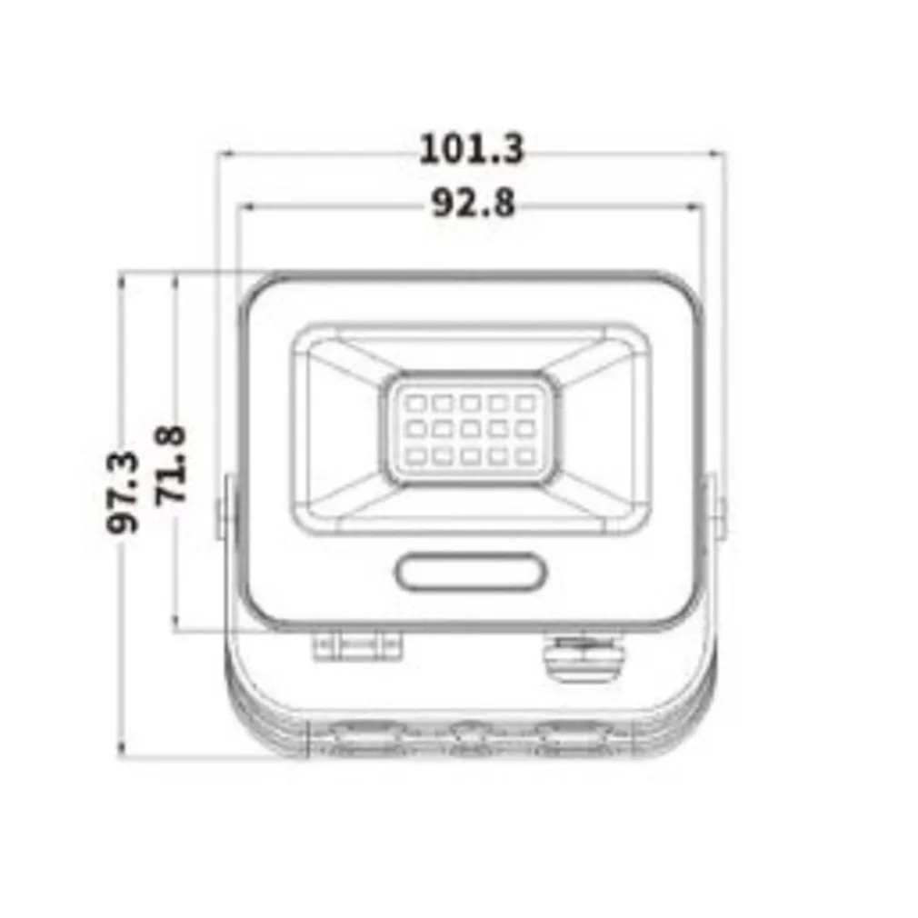 FARO PROIETTORE SMD LED FLOODLIGHT 10 W SLIM IP65 NERO LUCE 3000K 4000K 6500K EK05-10W-N