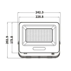 FARO PROIETTORE SMD LED FLOODLIGHT 100W SLIM IP65 BIANCO LUCE 3000K 4000K 6500K EK05-100W-B