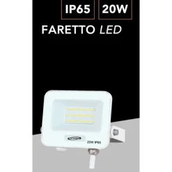 FARO PROIETTORE SMD LED FLOODLIGHT 20 W SLIM IP65 LUCE 3000K 4000K 6500K EK05-20W