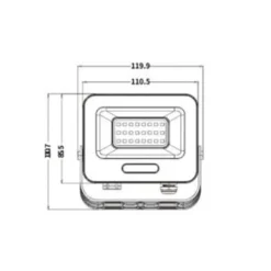 FARO PROIETTORE SMD LED FLOODLIGHT 20 W SLIM IP65 LUCE 3000K 4000K 6500K EK05-20W