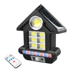 FARO SOLARE CON PANNELLO FARETTO SENSORE MOVIMENTO 81LED COB TELECOMANDO CL-S180