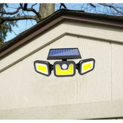 FARO SOLARE LED CON PANNELLO FARETTO SENSORE DI MOVIMENTO 100 LED COB FL-1725B