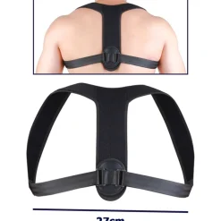 FASCIA A BRETELLE POSTURALE SCHIENA SUPPORTO REGOLABILE TUTORE LOMBARE NERO