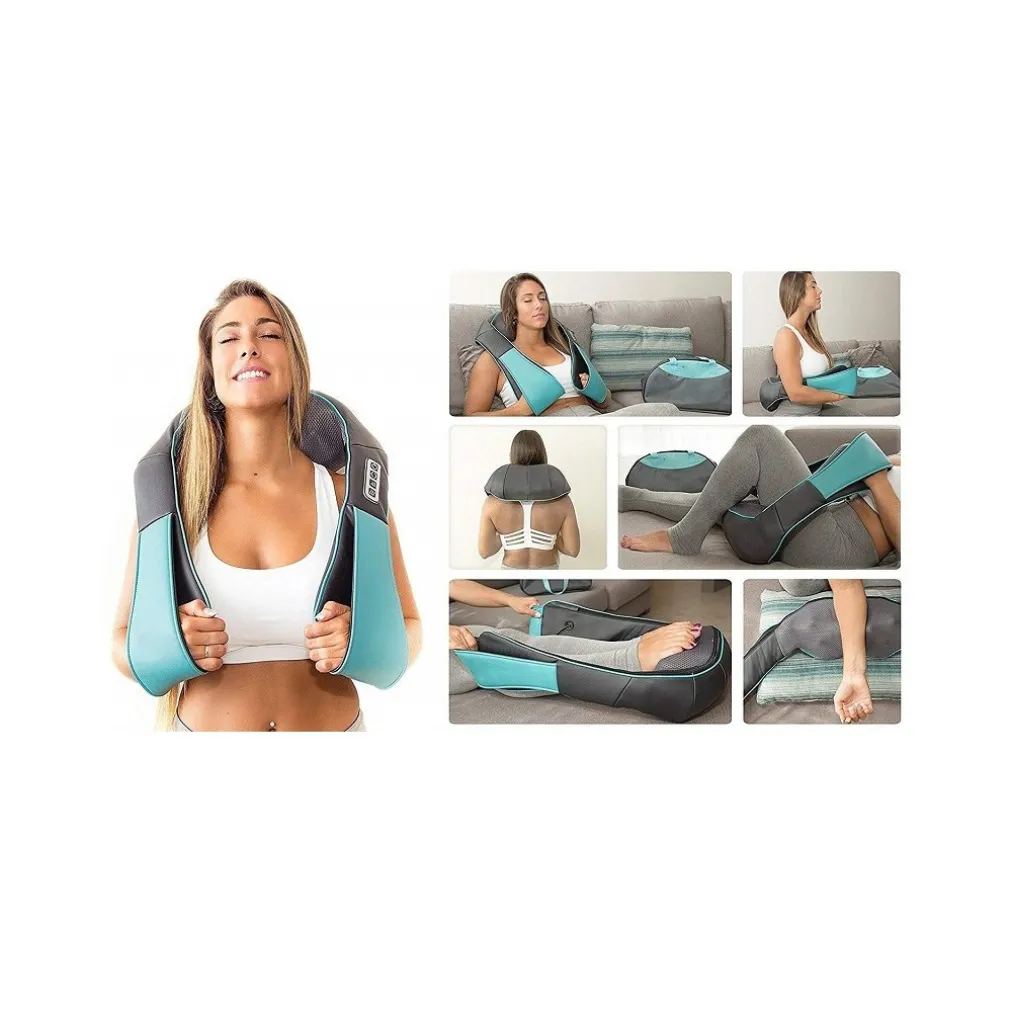 FASCIA MASSAGGIANTE TERMICO NECK ERGONOMICO CALORE SHIATSU COLLO SPALLE SCHIENA