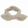 FASCIA PER CAPELLI DOCCIA SHAMPOO TRUCCO SPUGNA CON FIOCCO ANNODATO BEIGE 79615