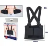 FASCIA POSTURALE SCHIENA SUPPORTO REGOLABILE A STRAPPO TUTORE LOMBARE NERO TG.XL